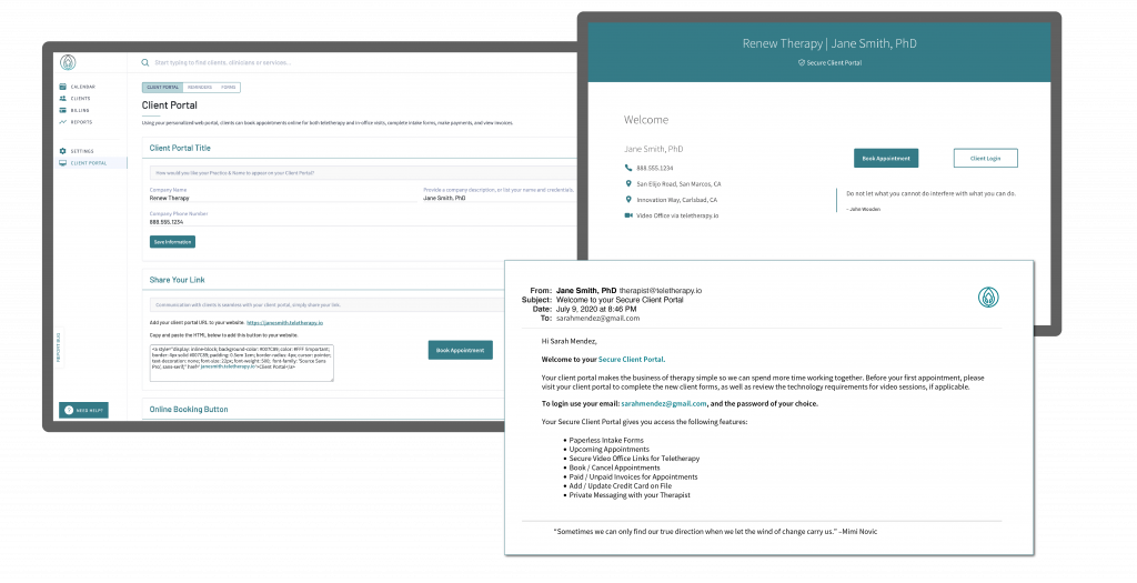 How to set up configure your client portal settings.