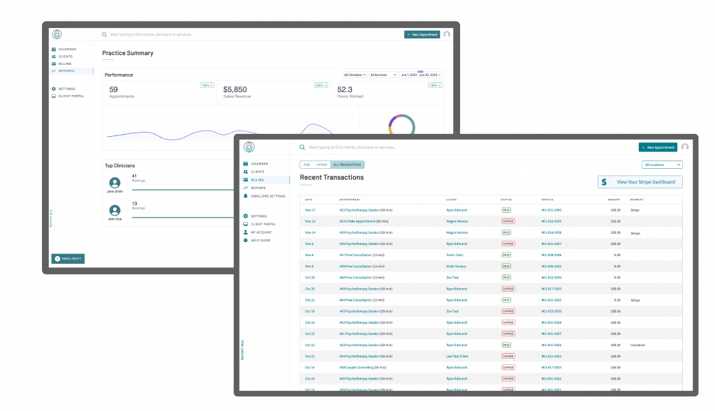 How to access billing and reporting details. 